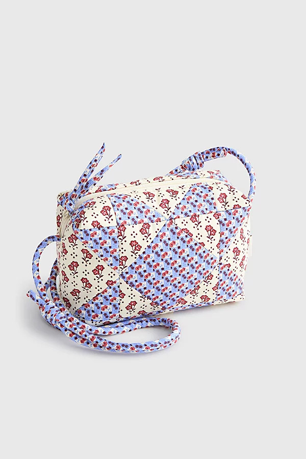 Vera Bradley Quilted Cotton Blake Crossbody Bag in Rachel Ditsy Patchwork, Women's at Urban Outfitters | Urban Outfitters (US and RoW)