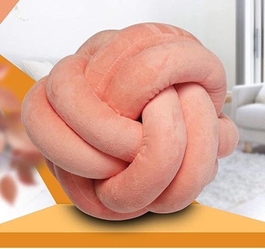 FUB Short Plush Knot Ball Pillow, Waist Cushion Pillow Home Decoration Plush Throw Pillow Cushion... | Amazon (US)