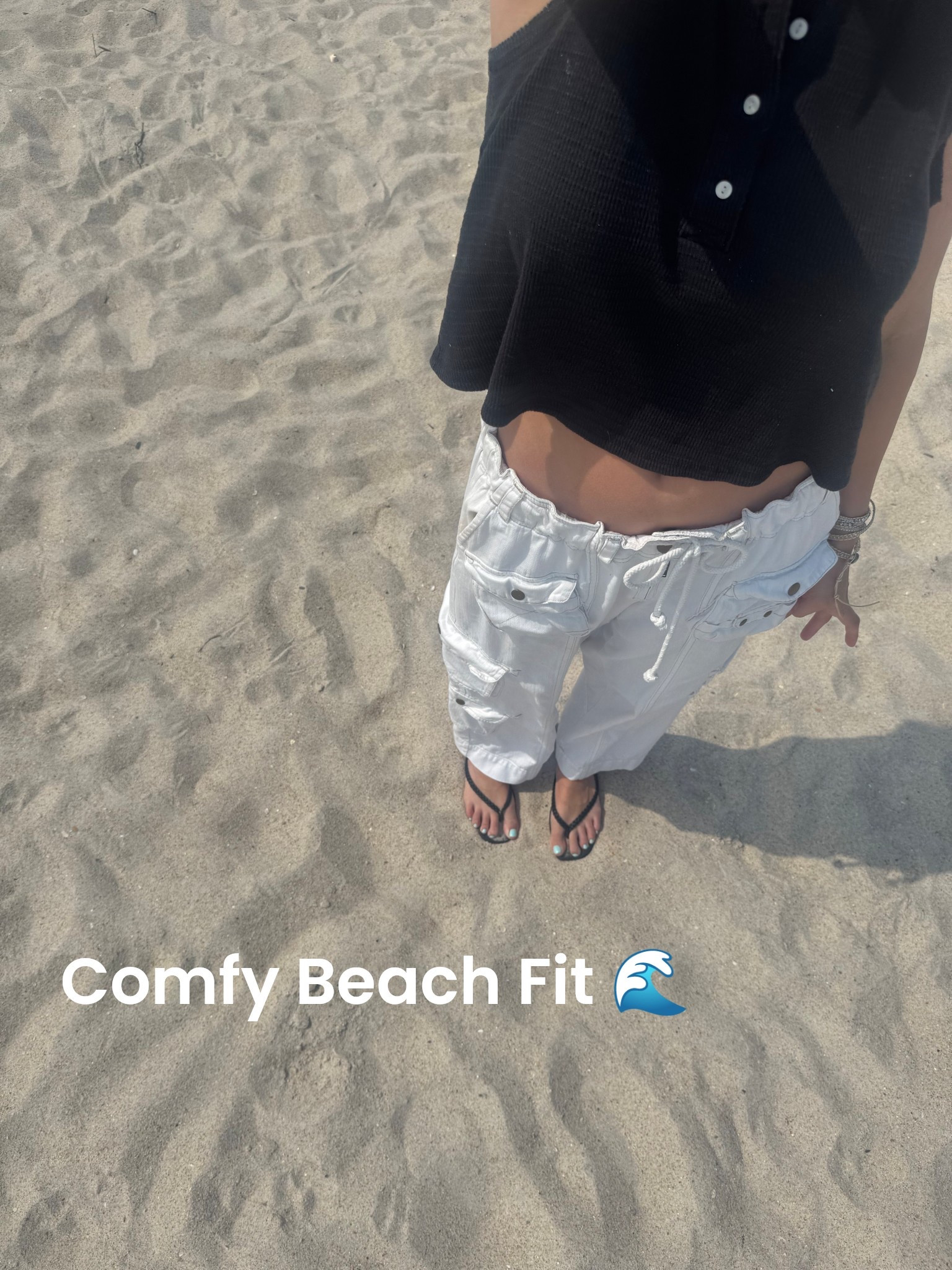 I love a pair of baggy pants and flip flops for my night walks on the beach ♥️ #freepeople #summerstyle #beachstyle 

#LTKStyleTip #LTKTravel