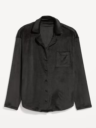 Velour Pajama Shirt for Women | Old Navy (US)