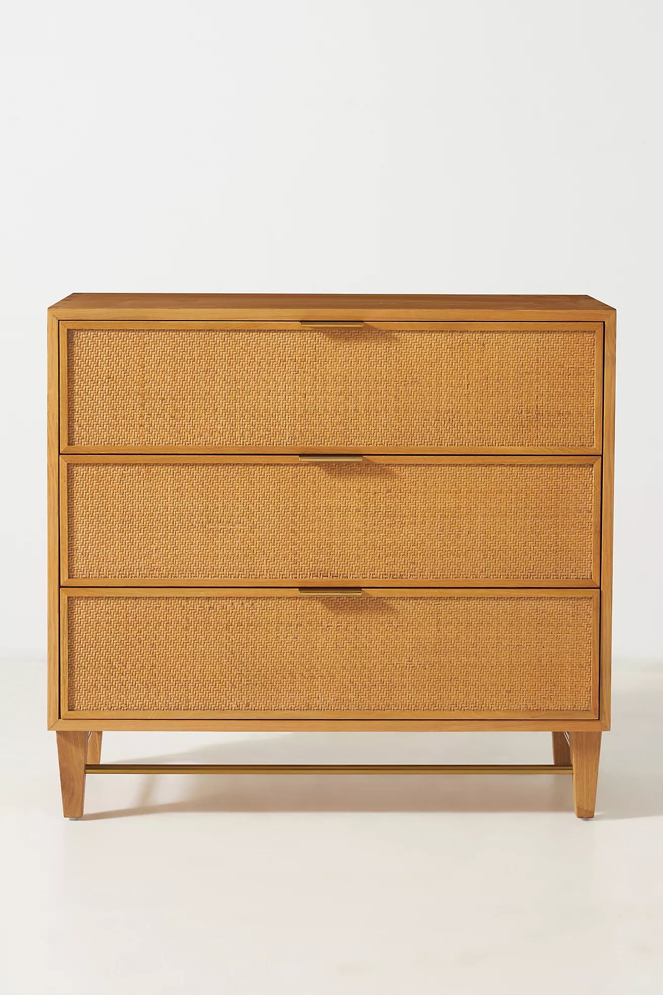Wallace Cane and Oak Three-Drawer Dresser | Anthropologie (US)