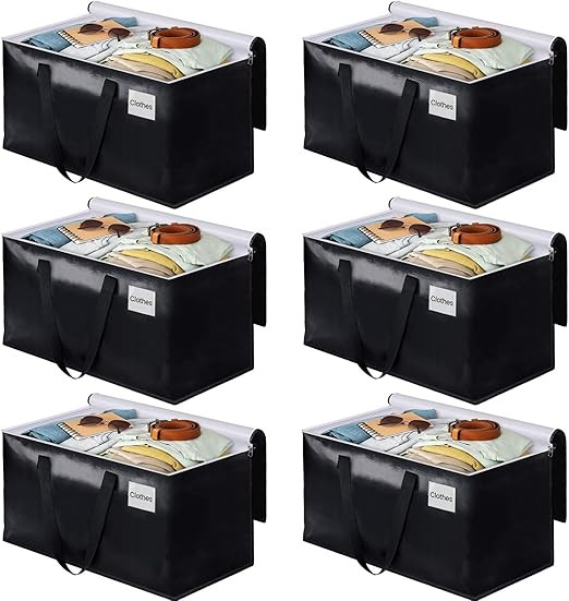 BlissTotes Moving Bags, Heavy Duty Moving Boxes with Zippers Top and Sturdy Handles, Storage Bags... | Amazon (US)