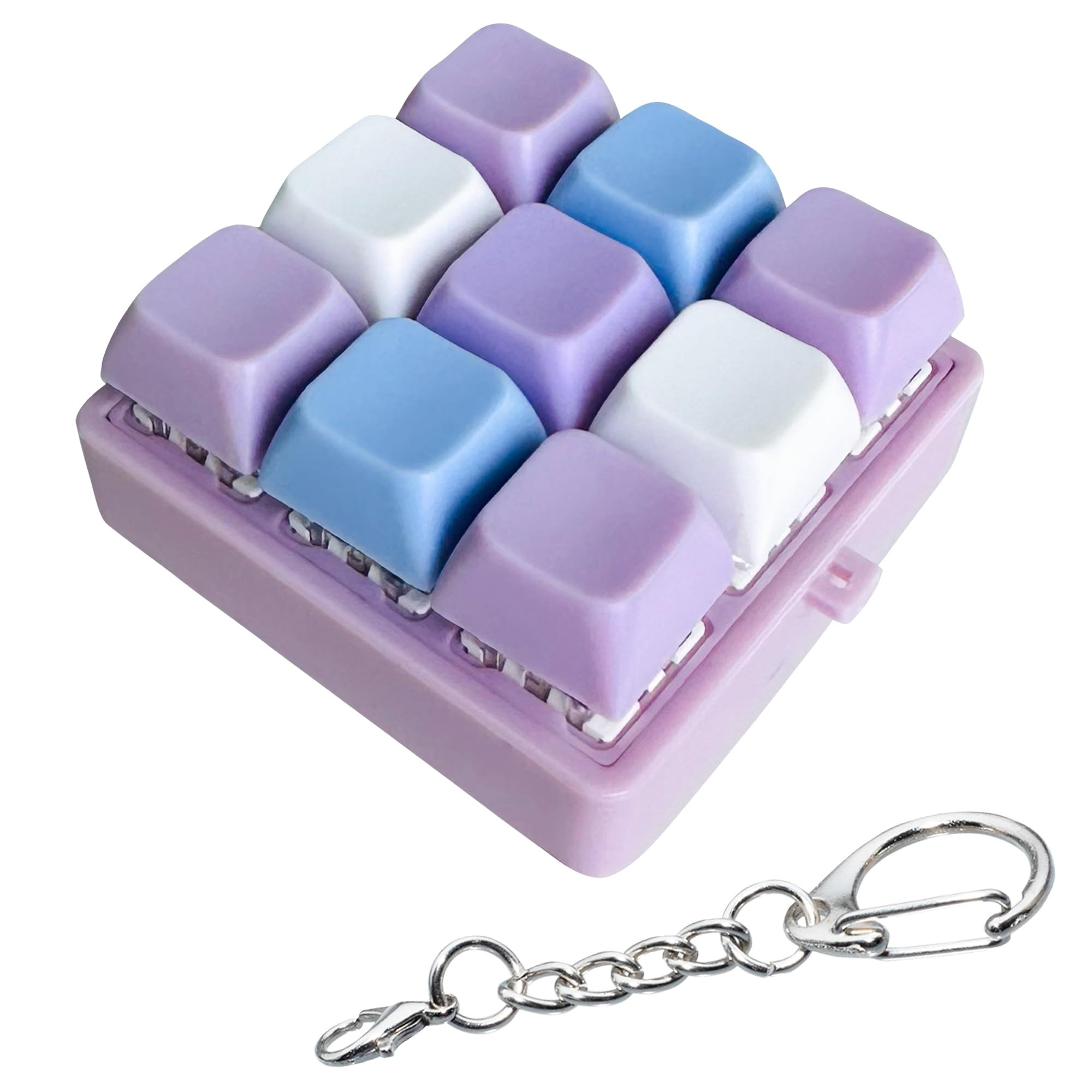 Keyboard Fidget Toy, Keyboard Fidget Keychain 9-in-1 Keyboard Decompression Button Finger Clicker... | Amazon (US)