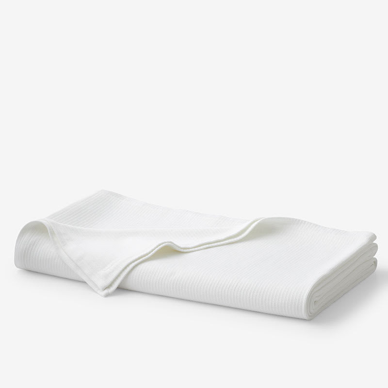 Brynn Jacquard Blanket - White, Twin/Twin XL | The Company Store