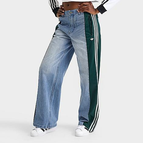 adidas Women's Originals Athletic Dept Firebird Denim Pants in Light Blue/Aurora Ivy Size: XS | JD Sports (US)