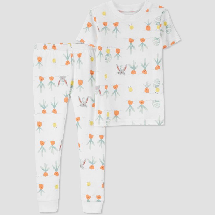 Carter's Just One You®️ Toddler 2pc Easter Bunny Pajama Set - Orange/White | Target