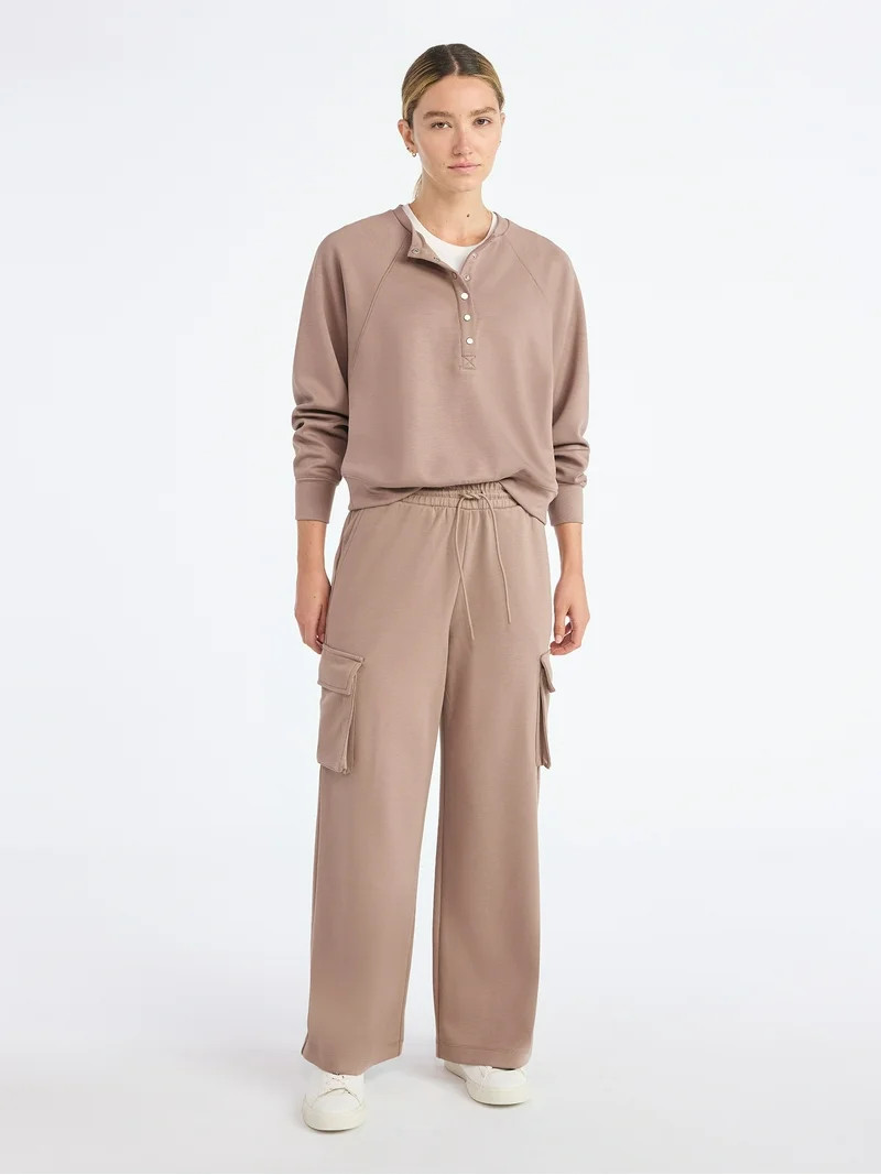 Scoop Women's and Women's Plus New Scubaknit Cargo Pants, Sizes XS-4X | Walmart (US)