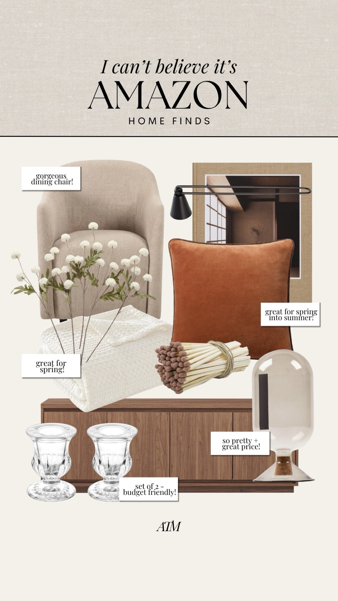 Amazon Home finds + faves!

amazon home, amazon finds, amazon deals, amazon pillow, amazon furniture, upholstered dining chair, amazon throw blanket, amazon bed blanket, amazon decor books, amazon seasonal decor, spring home finds, budget friendly home finds 

#LTKStyleTip #LTKSeasonal #LTKHome