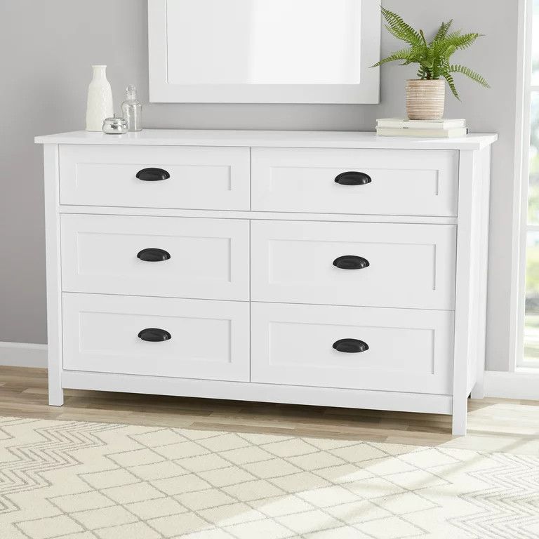 Better Homes & Gardens Lafayette 6-Drawer Dresser, Soft White Finish | Walmart (US)