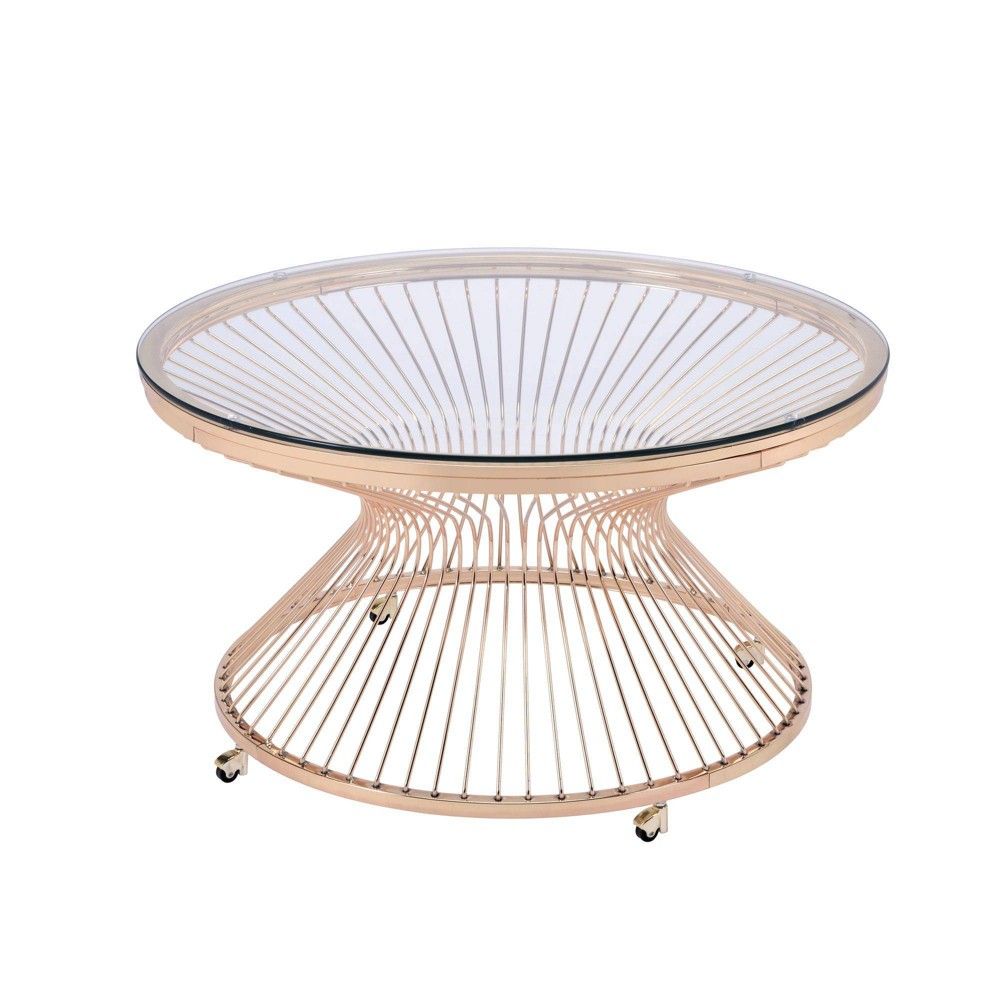 Poppy Round Coffee Table Gold - Picket House Furnishings | Target