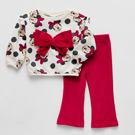 Disney Baby Girls 2-pc. Minnie Mouse Legging Set, 12 Months, Red | JCPenney