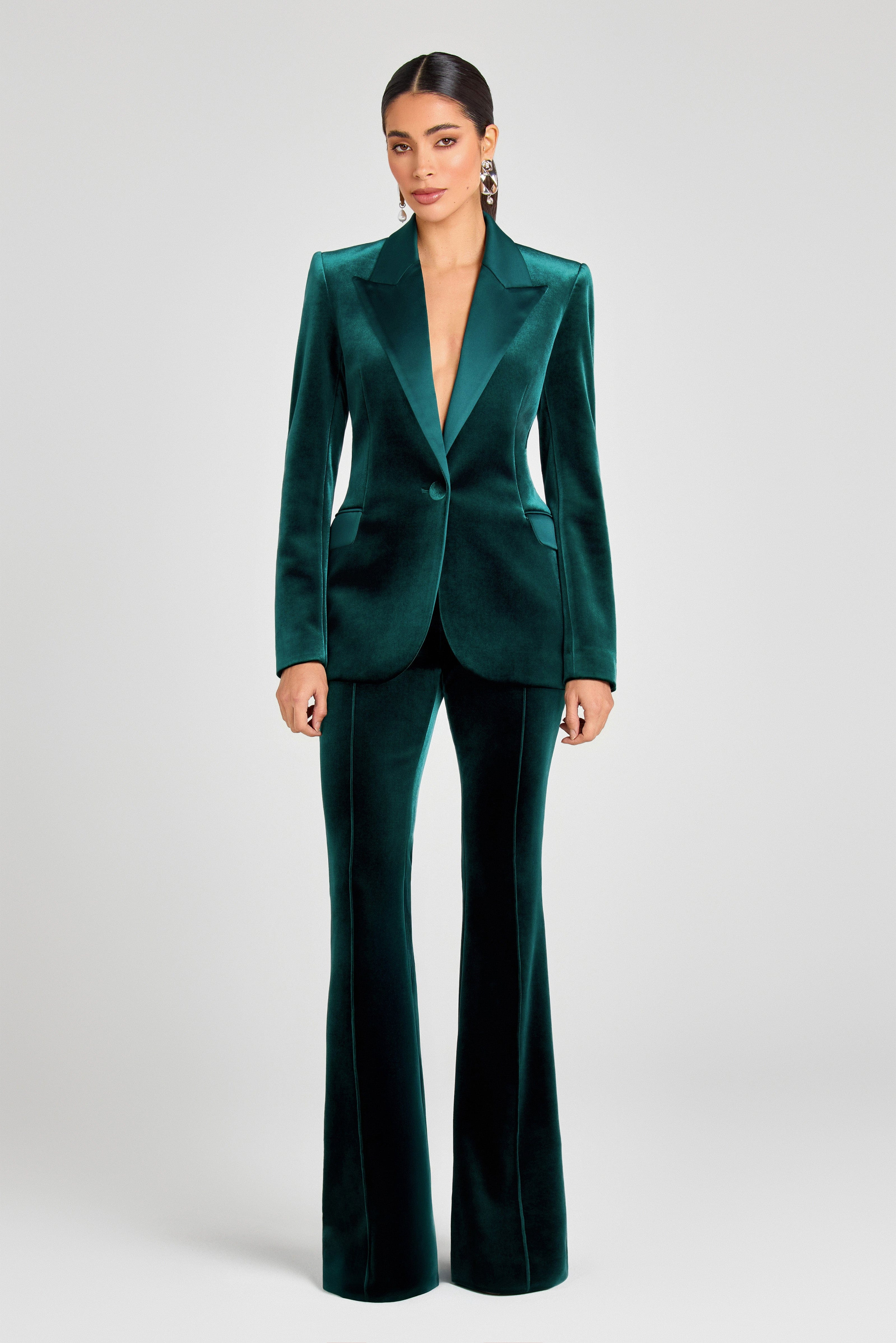 Beatrice Green Blazer | Nadine Merabi