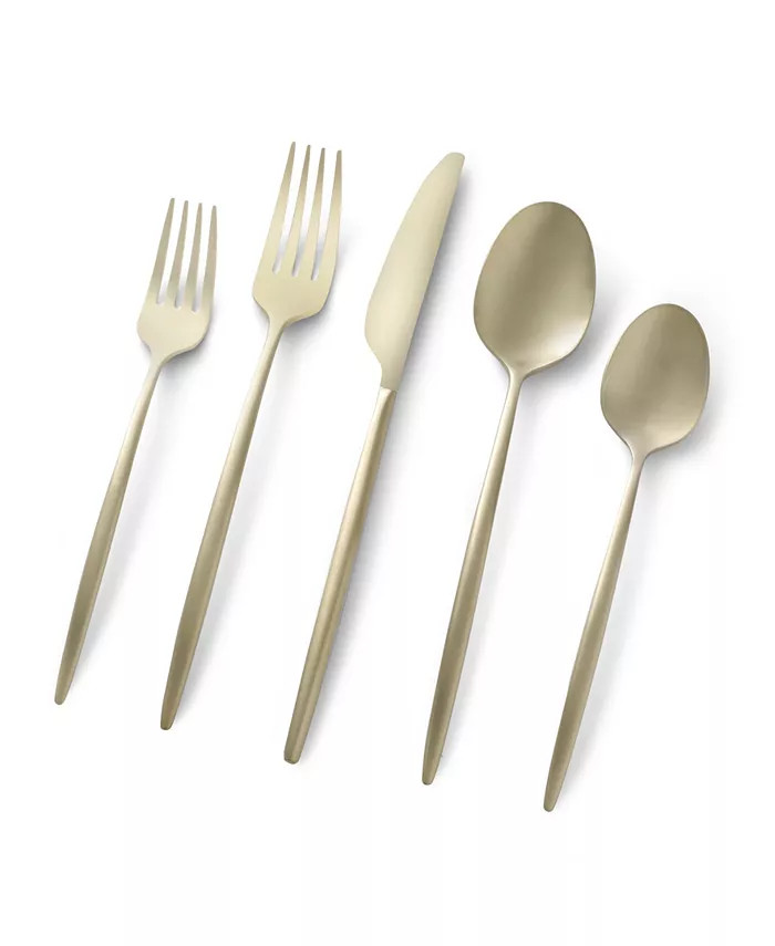 Cambridge Silversmiths Gaze Champagne Satin 20-Piece Flatware Set, Service for 4 - Macy's | Macy's