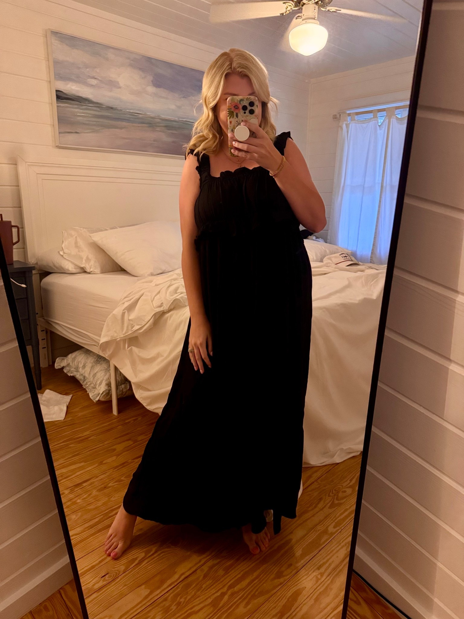 Loved this dress for family photos on the beach! ☀️
Sizing:
Wearing a size medium

beach dress. vacation dress. black dress. midi dress. family photo dress. summer dress. Petal & Pup  

#LTKSeasonal #LTKootd #LTKTravel