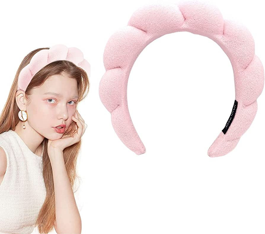 Spa Headband for Women, Terry Towel Cloth Fabric Hair Band for Face Washing,Makeup Removal, Showe... | Amazon (US)
