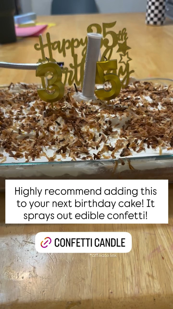 Highly recommend adding this to your next birthday cake! It sprays out edible confetti! It’s a fun and simple way to elevate birthday fun! 

#LTKmomlife #LTKfoodie #LTKSeasonal