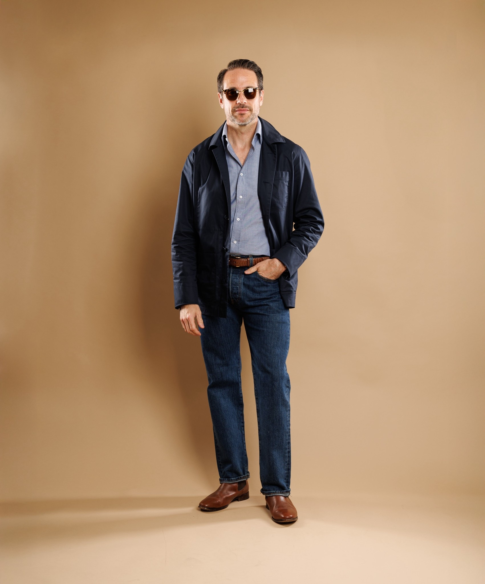 The easiest way to elevate jeans? Add a tailored navy chore coat.

#LTKStyleTip #LTKMens #LTKOver40