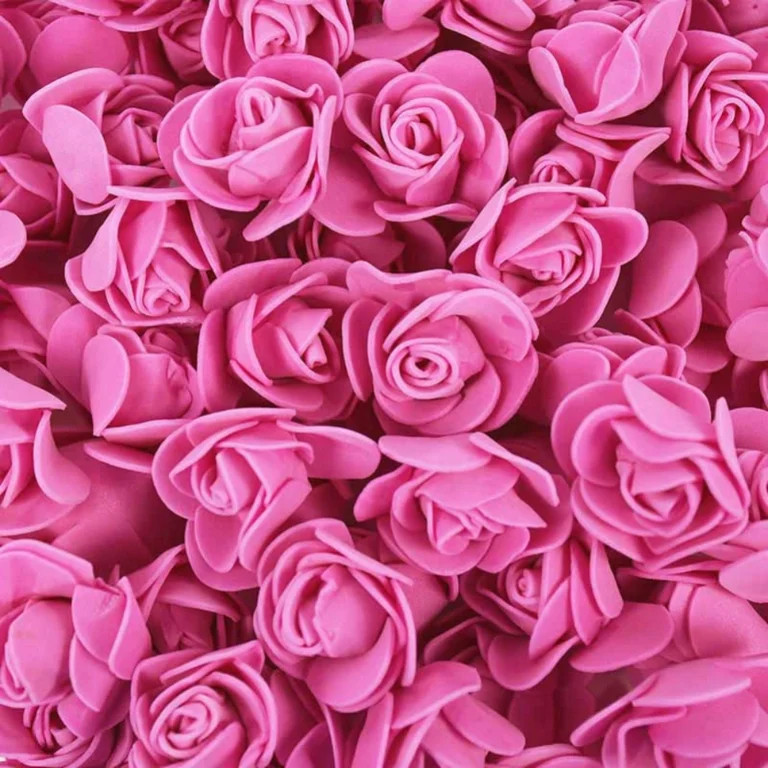 100 Pack Pink Artificial Flowers, Bulk Stemless Fake Foam Roses for Wedding, Decorations, Bouquet... | Walmart (US)