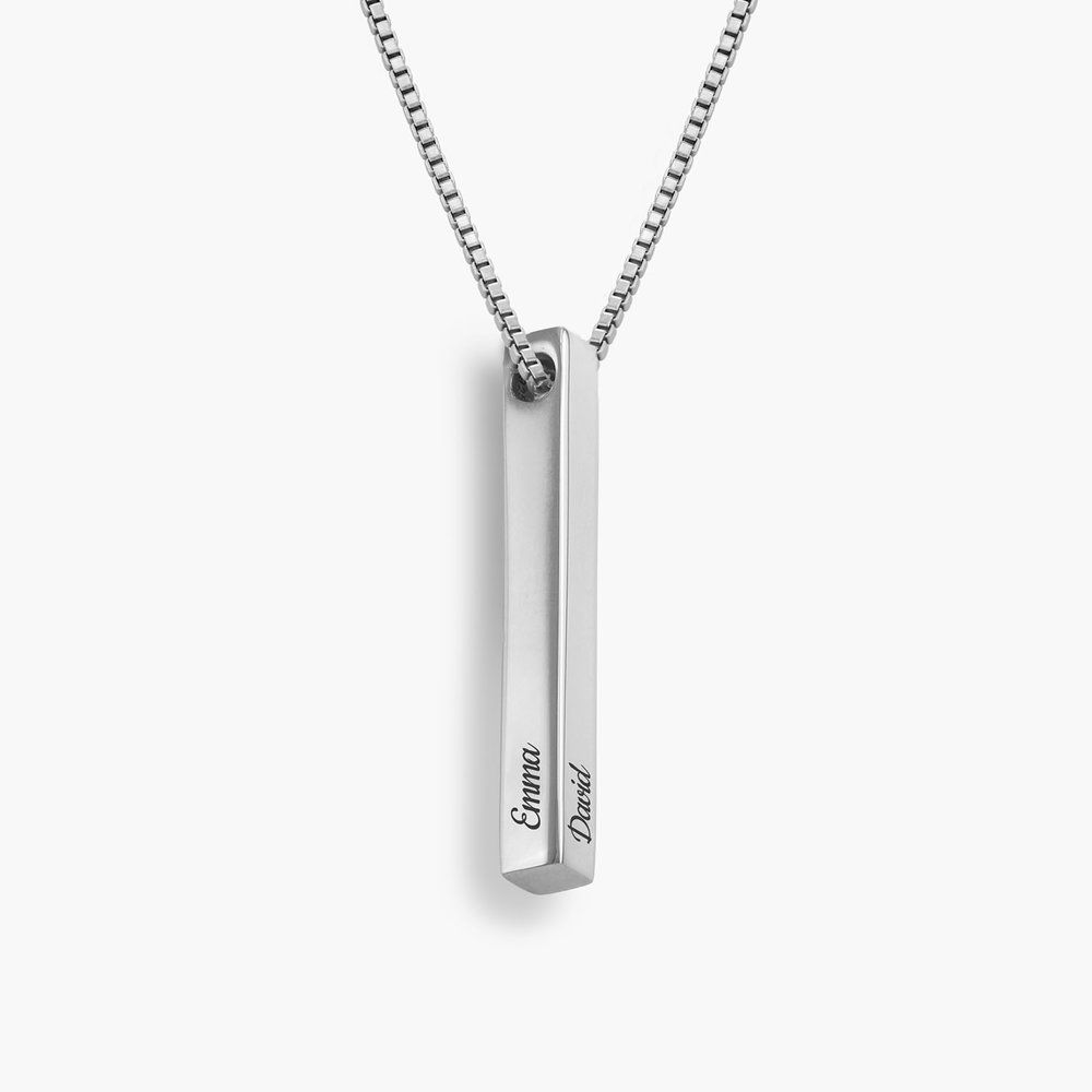 Pillar Bar Necklace - Silver | Oak & Luna (US)