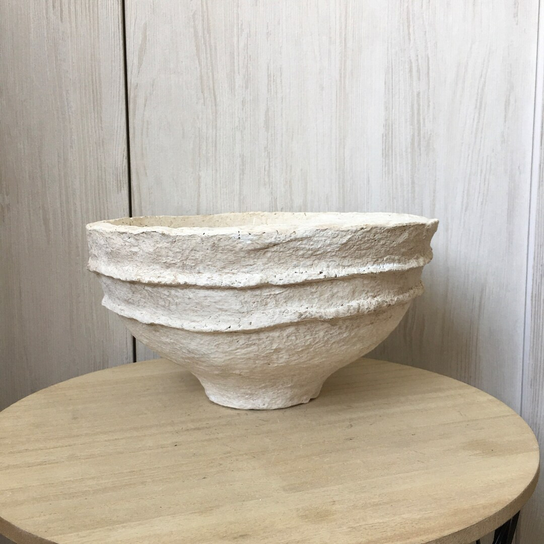 Handmade L large pulp antique inspired wabi sabi recycled paper clay / papier / papier mâché / ... | Etsy (US)