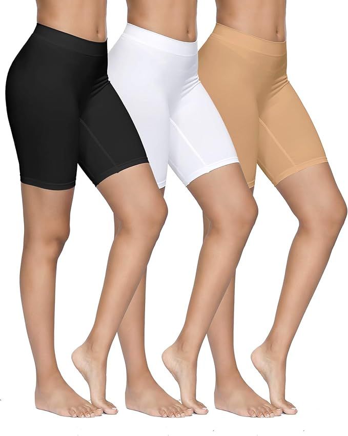 YADIFEN 3 Pack Womens Safety Shorts Anti Chafing Long Briefs Underwear Seamless Panties for Under... | Amazon (UK)