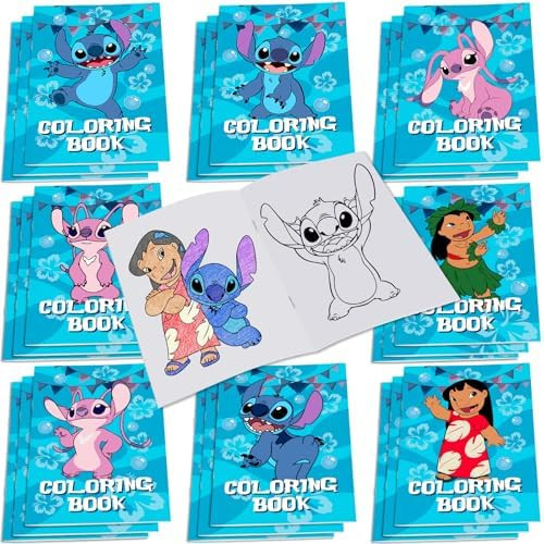 Stitch Party Supplies, 24Pcs Coloring Books for Stitch Birthday Party Gifts, Goodie Bag Stuffers,... | Amazon (US)