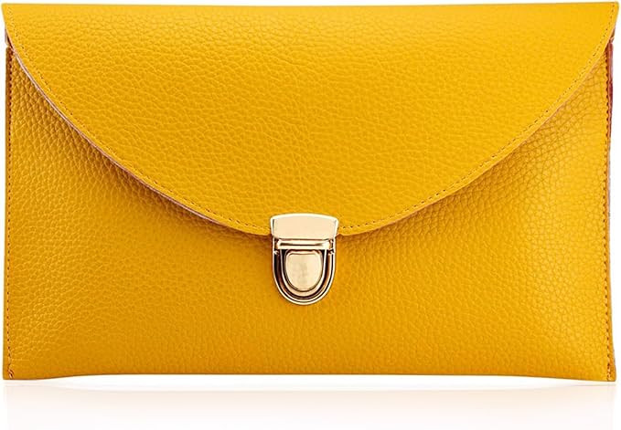 GEARONIC Clutch Purses, PU Leather Evening Envelope Clutch Handbags Womens Crossbody Bag with Cha... | Amazon (US)