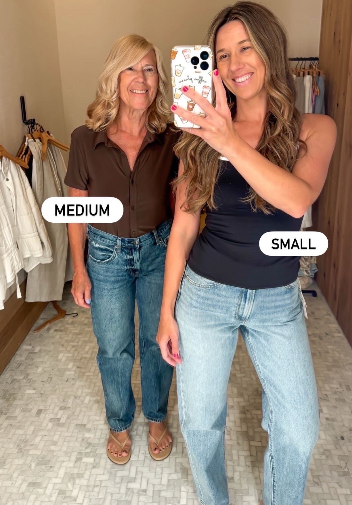 Brown top back in stock @Aritzia mom wearing medium