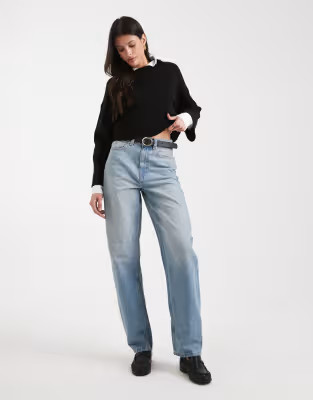 ASOS DESIGN Tall - Smalle jeans met ballonpijpen en vintage wassing | ASOS (Global)
