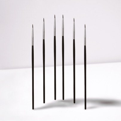 6-Piece Ultra-Fine Sable Eyeliner Brush Set: Soft Makeup Tools For Women, Ideal For Precise Application Of Gel And Wet Powder Eyeliner | SHEIN