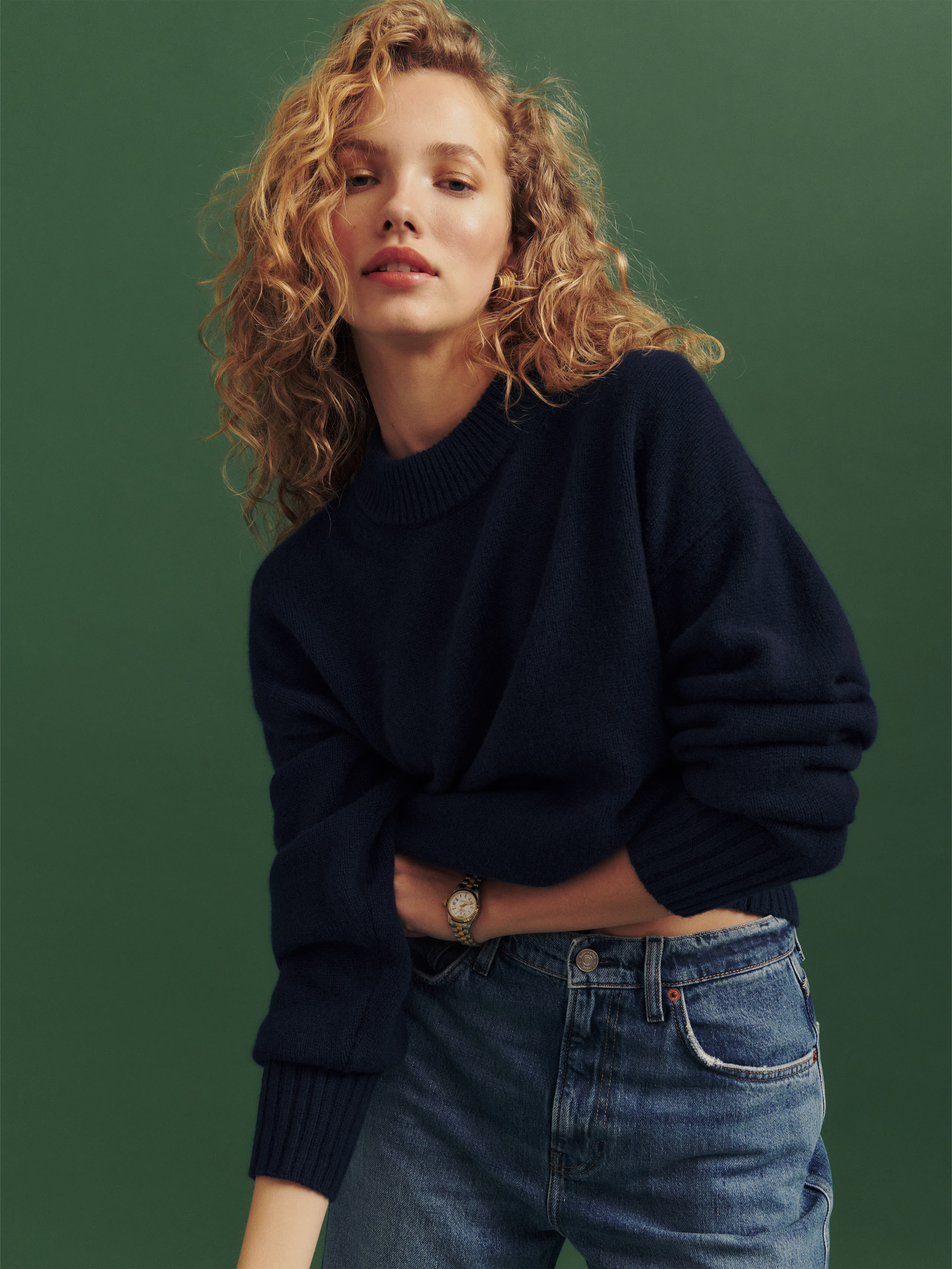Sam Cashmere Oversized Crew Sweater | Reformation (Global)