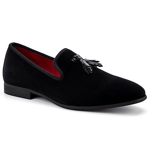 Meijiana Mens Loafers Wedding Dress Shoes Slip-On Loafers for Men Tuxedo Suit Shoes, Black-04, 11US | Amazon (US)