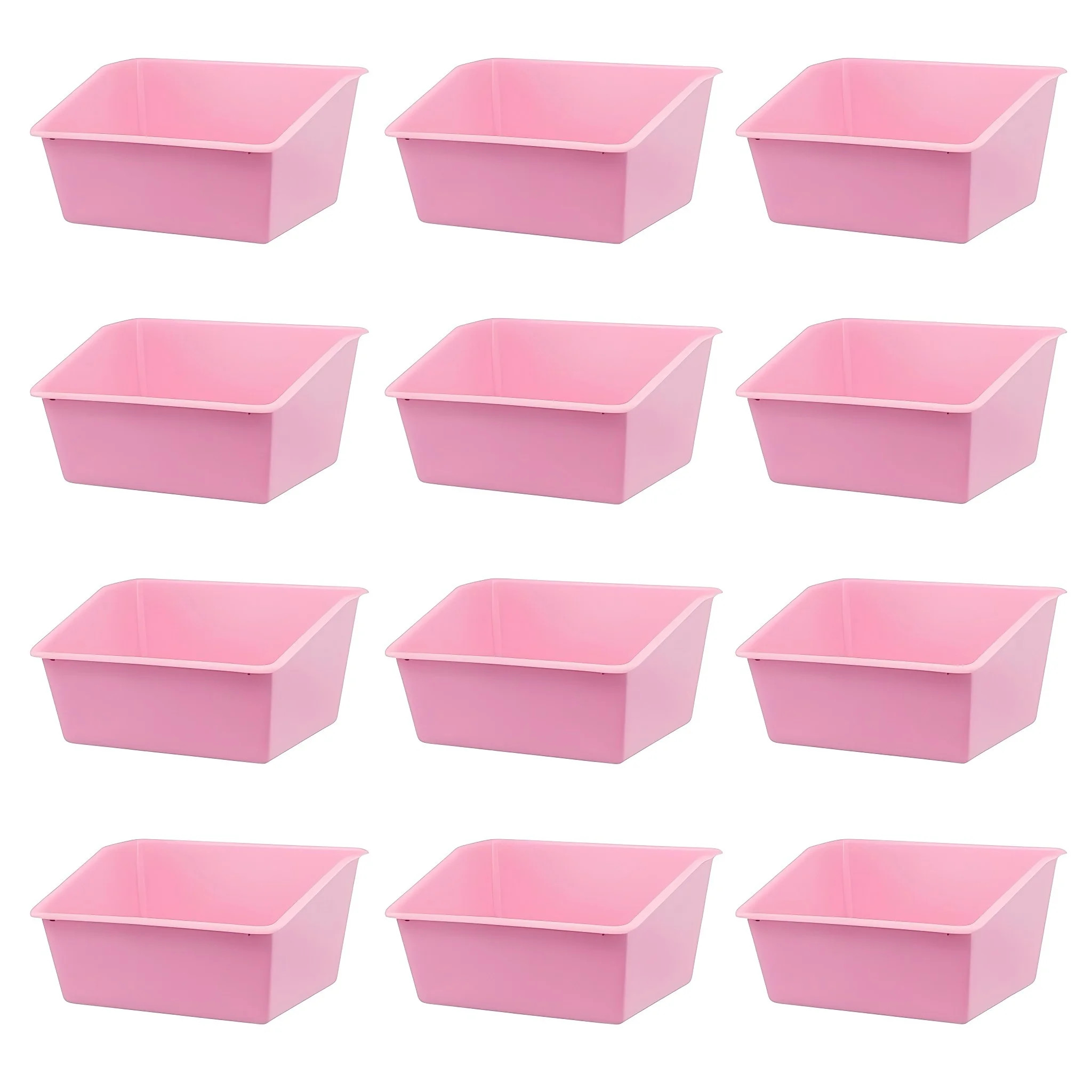 Plastic Book Bin, Sturdy, Lightweight, Stackable Organizers for Books and Household Essentials, O... | Walmart (US)