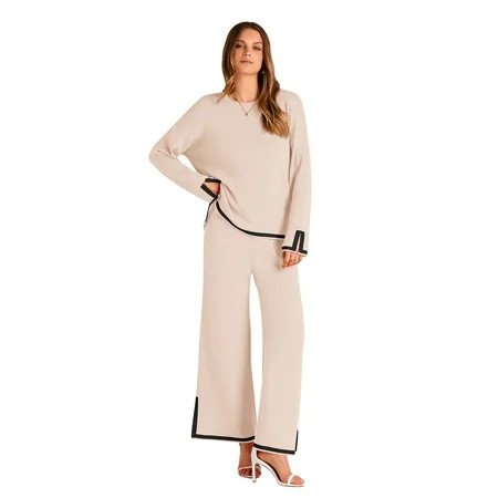 PRETTYGARDEN Women's Long Sleeve Pant Set, Sizes S-XXL | Walmart (US)
