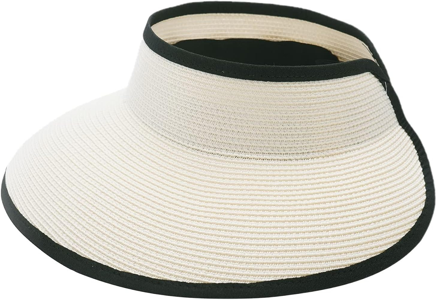 Joywant Sun Visor Hats for Women, Women's Summer Ponytail Foldable Straw Beach Hat with UPF 50+ | Amazon (US)