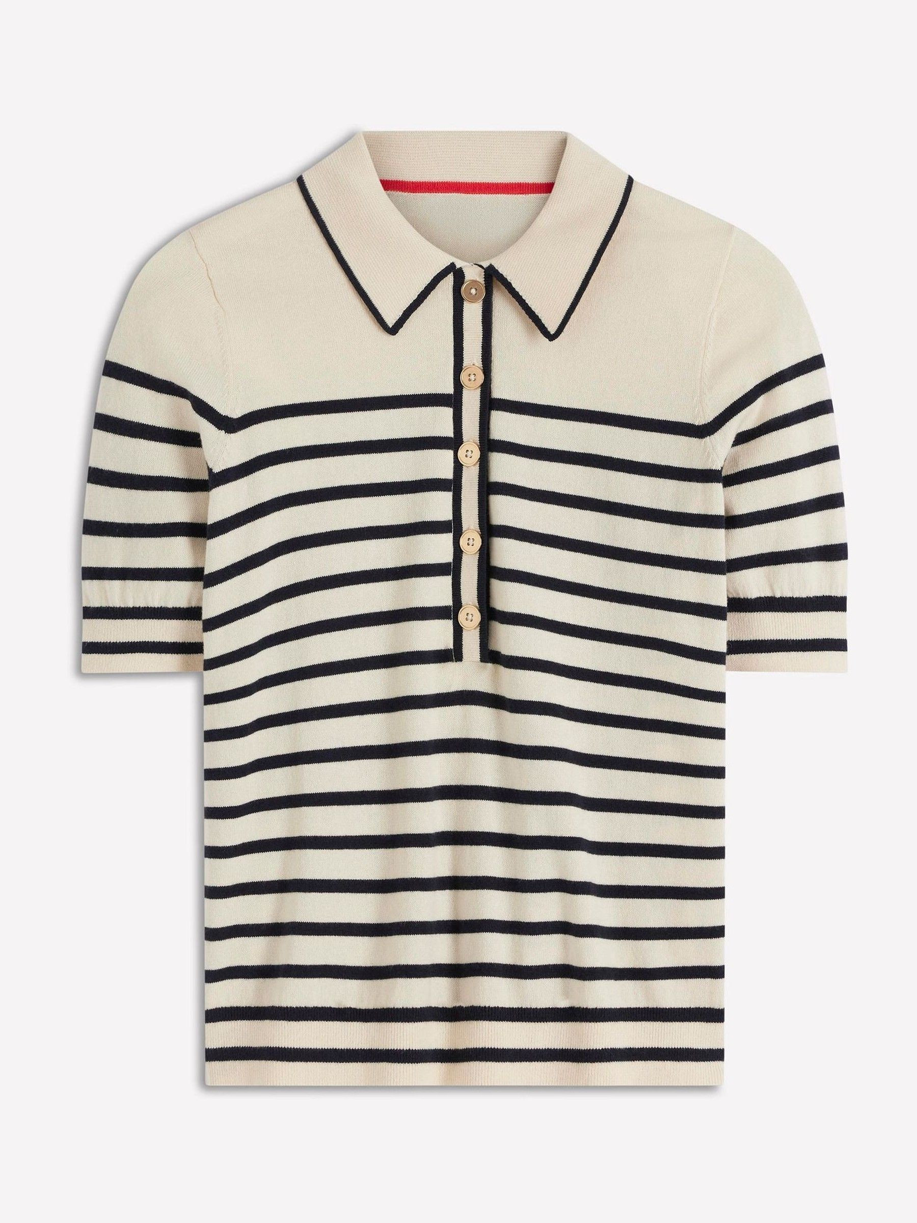 Boden Boden Cream Liz Henley T-Shirt | Next US
