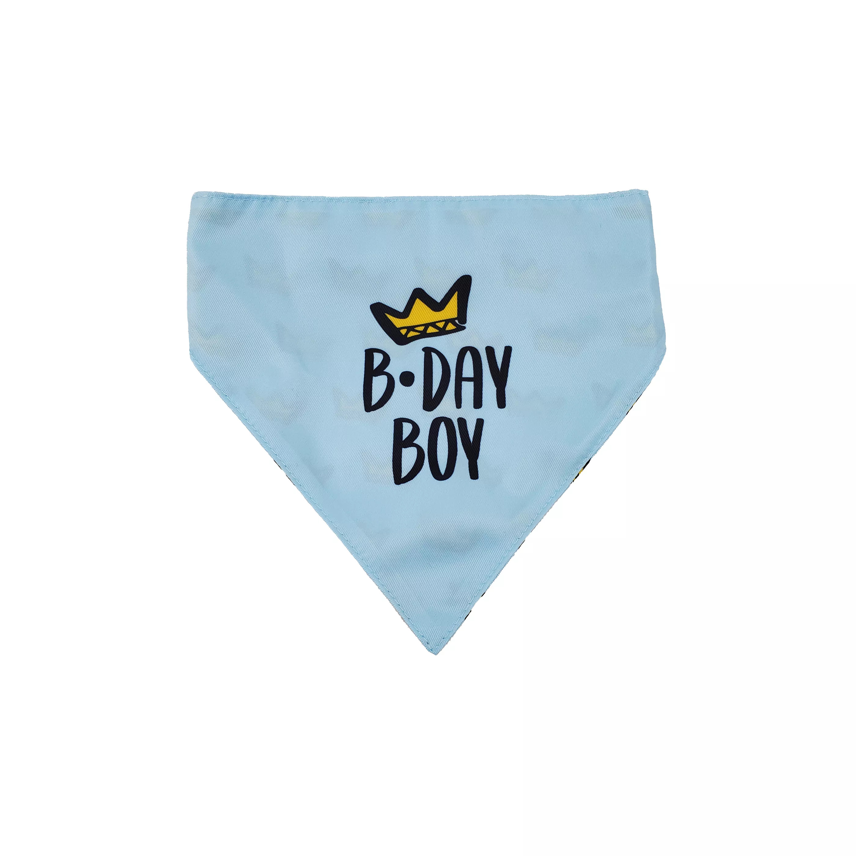 Hip Doggie Birthday Boy Reversible Scrunchy Dog Bandana | PetSmart