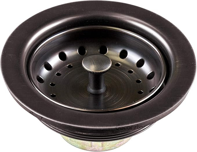 Decor Star KD-001-O 3 1/2" Drop-In Kitchen/Bar Sink Basket Strainer, Stainless Steel Oil Rubbed B... | Amazon (US)