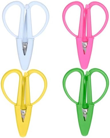 4 Pcs Tiny Small Scissor with Cover Multicolor Tiny Travel Scissors Mini Scissors Set 2.6x1.7 Inc... | Amazon (US)