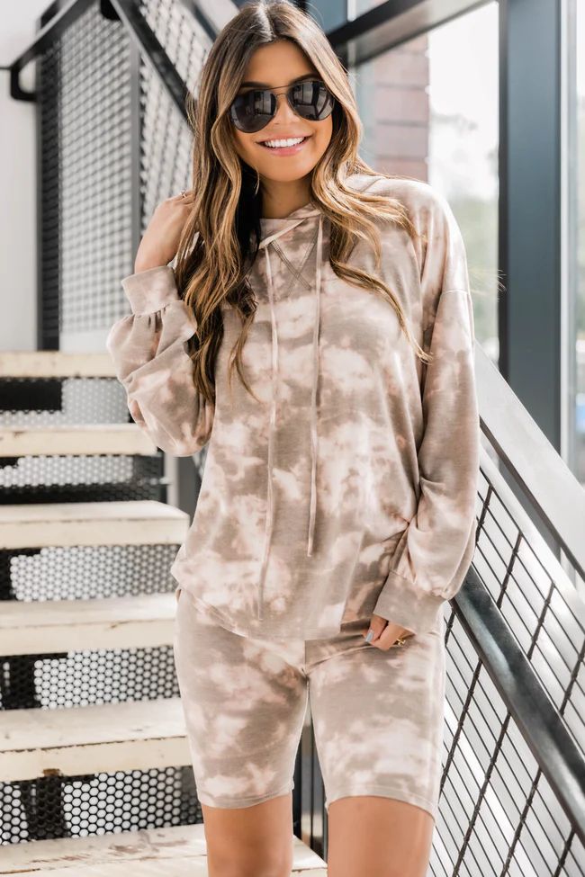 Try A New Direction Tie Dye Brown Hoodie FINAL SALE | The Pink Lily Boutique