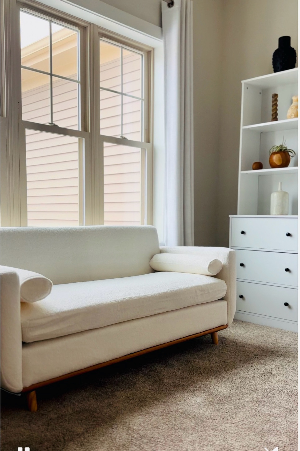 I found the missing piece for our home office! This fluffy and cozy two person couch is soft to the touch and made of sherpa fabric which is comfy when you sit on it. This sofa comes with a set of multi-colored light strips that can be switched on and off remotely, as well as USB ports and side pockets on the armrests for working, reading, resting or even playing games. 
This couch is ideal for living room, bedroom, studio, apartment, office, loft, or recreation. I was excited to find out it’s pet and family friendly as the boucle loveseats cushion covers and backrest covers can be removed for washing!! For us this means grandchildren friendly!  This sofa was also super easy to assemble! 

Shop my LTK and comment MINI for the link. 

Have a great night! 
xx Lisa 

#minisofa 
#amazonfinds 
#furniture 
#homeoffice 
#neutralhome 
#fivewillowise 

#LTKSaleAlert #LTKStyleTip #LTKHome