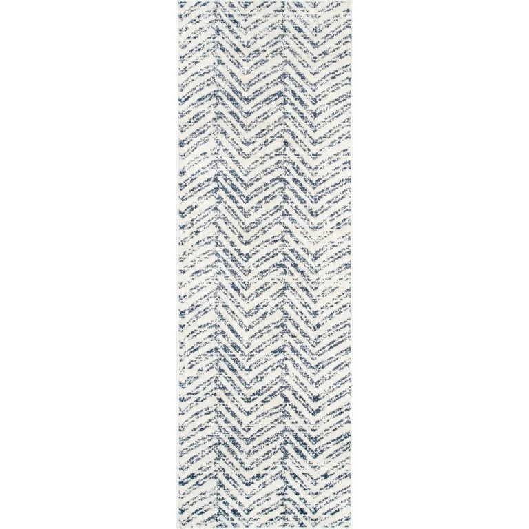 nuLOOM Rosanne Geometric Runner Rug, 2' 6" x 12', Blue | Walmart (US)