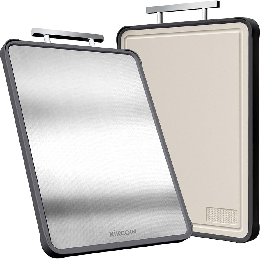 Kikcoin Stainless Steel Cutting Board, Double Sided Titanium Cutting Boards for Kitchen, Stainles... | Amazon (US)