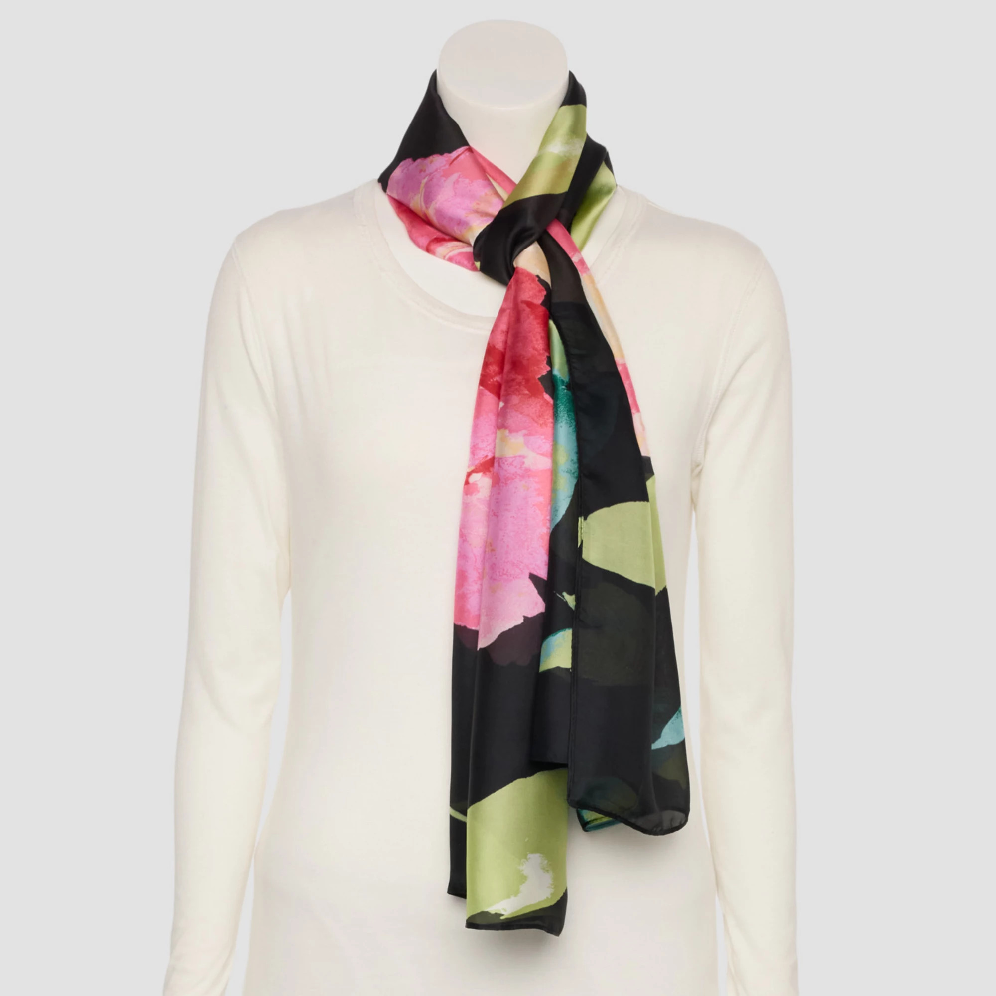 Nine West Rosette Satin Oblong Scarf | Kohl's