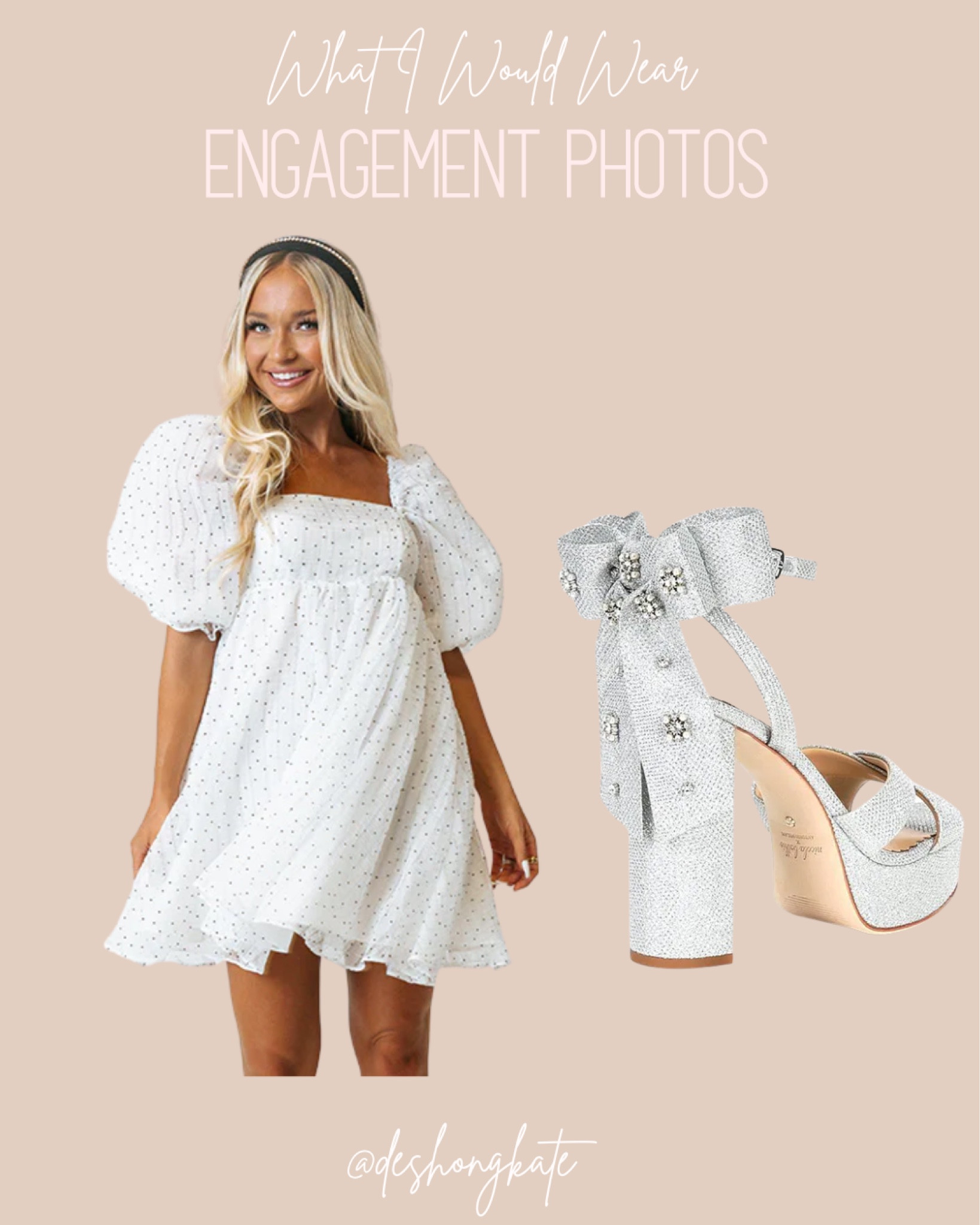 engagement photos // white dress // bride // bachelorette // puff sleeve // feathers // bridal // bridal shower // wedding // engaged // bows // white 

#LTKwedding #LTKstyletip #LTKunder100