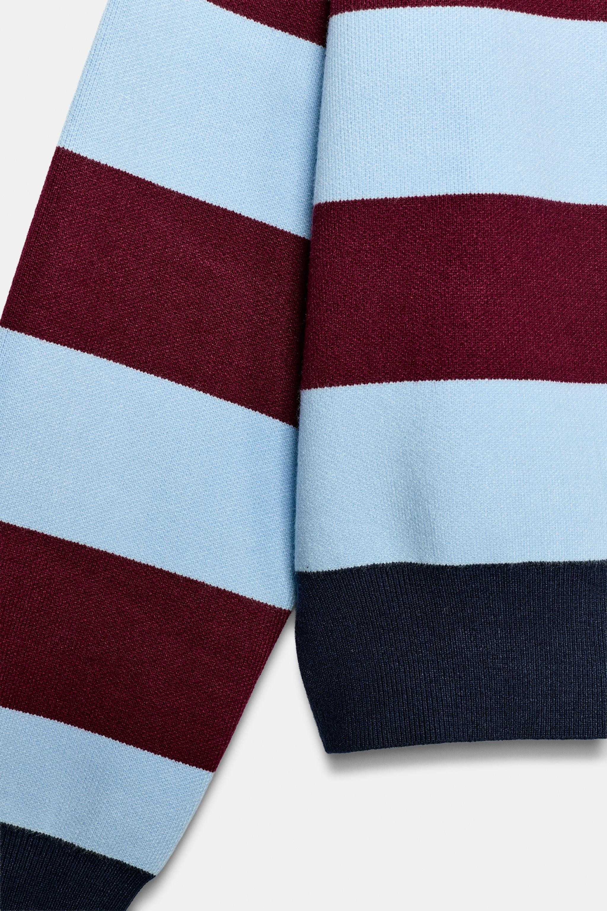 STRIPED KNIT POLO | Zara UK