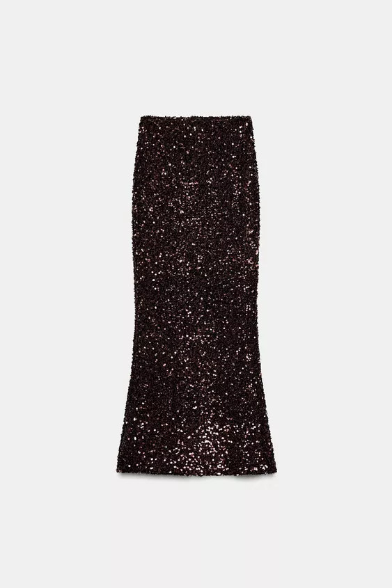 LONG sequin SKIRT | Zara US