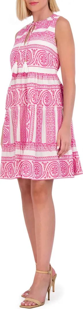 Vince Camuto Geometric Cotton Jacquard Dress | Nordstrom, Pink Dresses, Pink Summer Dress, Casual | Nordstrom
