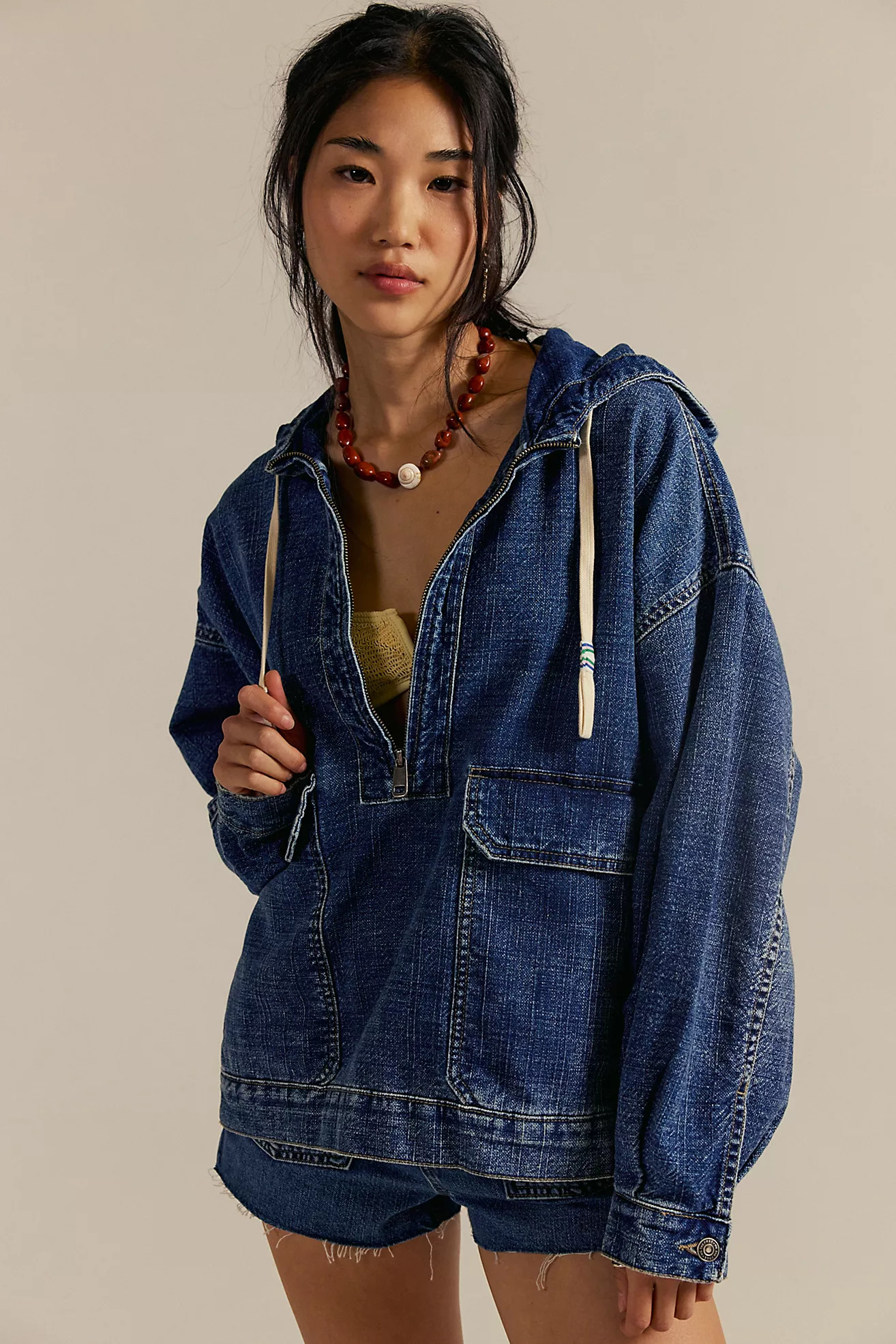 We The Free Casey Denim Pullover | Free People (Global - UK&FR Excluded)