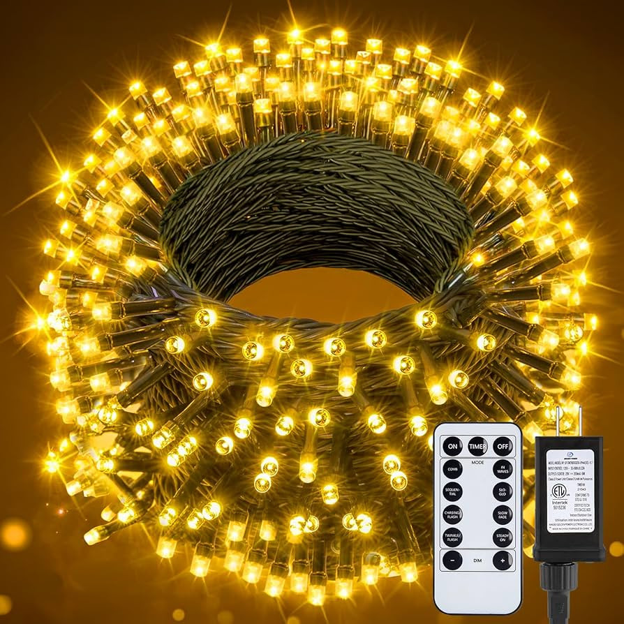 66FT 200 LED Christmas Tree Lights, Twinkle Fairy Lights String with 8 Flashing Modes String Ligh... | Amazon (US)